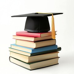 graduation cap isolated on white background 