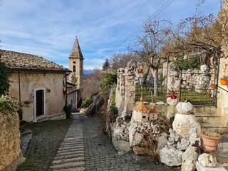 Streets of the Medieval Town of Calascio
