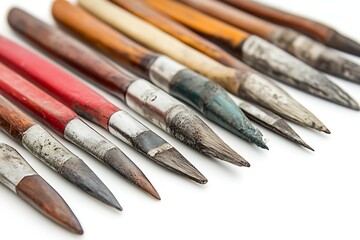 Obraz premium miniature sculpting tools isolated on white background 