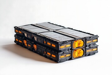 Obraz premium battery pack isolated on white background 