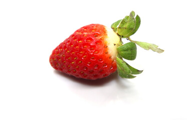 strawberry on white background. strawberry isolated on white background. a unit of strawberry.