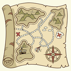 pirate map with treasure