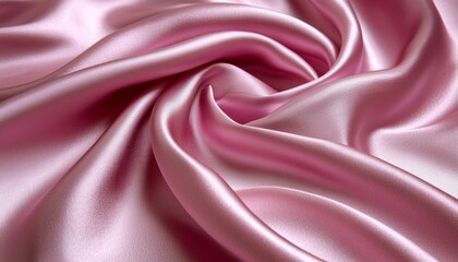Fototapeta premium Soft Pink Silk Fabric Draped in Elegant Swirls