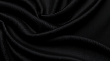 Fototapeta premium Close-up photo of a sleek and luxurious black leather texture, stylish, material