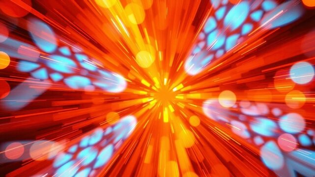 Abstract orange bokeh background with vibrant and dynamic circular light patterns, perfect for adding a burst of energy to designs or projects, dynamic, orange, patterns