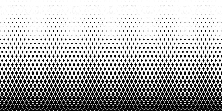 Dot pattern background. Square geometric pixel vector speed fade. Abstract particle grid gradient digital texture. Diamond shape graphic halftone mosaic. Dissolve gradation effect transform technology