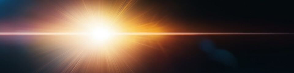 Obraz premium A bright light is shining on a dark background. The light is so bright that it is almost blinding