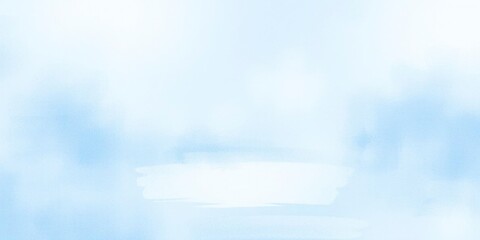Abstract light blue watercolor background with soft brush strokes and faded edges, brush strokes, minimalistic