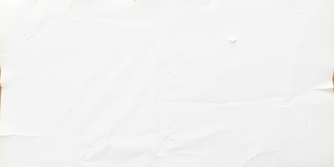 Obraz premium A close-up shot of a crumpled white paper poster with visible wrinkles and creases, texture, close-up