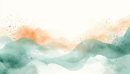 Obraz premium Abstract Watercolor Landscape with Pastel Hues