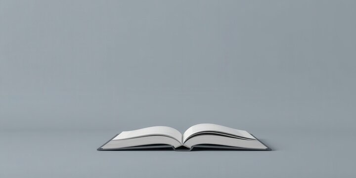 A realistic floating book mockup on a blurred background, showcasing a modern and creative design, design, abstract, blank