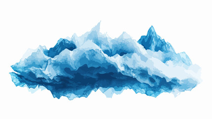 Fototapeta premium Beautiful Abstract Snowy Mountain in Light Blue Shades for Design Inspiration