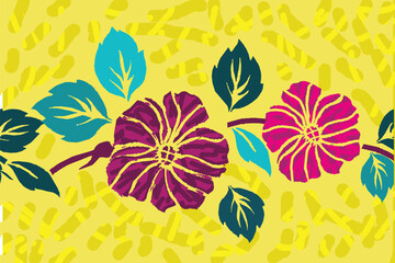 Batok Indonesia , Vintage Floral patterns border embroidery ethnic 