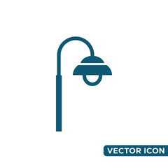 Minimalist Garden Lamp Icon Design Template