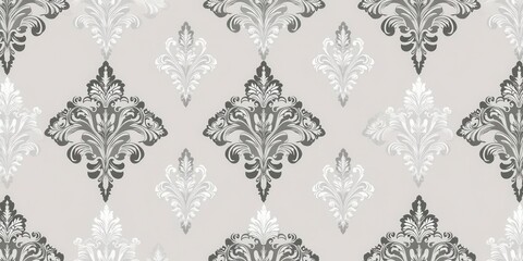 Elegant and sophisticated background featuring intricate damask pattern, fashion, texture, stylish
