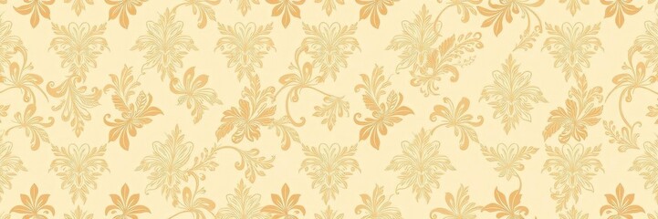Elegant cream background adorned with intricate floral pattern, luxury design ideal for invitations, branding, and fashion, pattern, cream, background