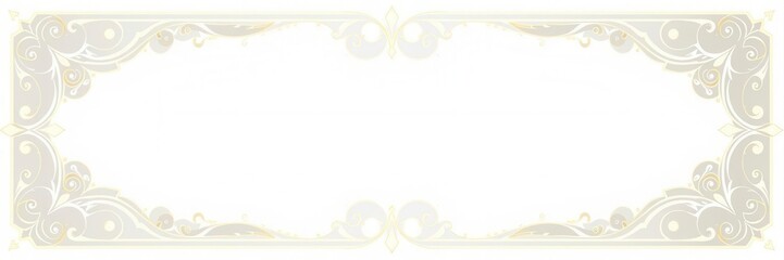 Obraz premium Elegant golden frame with floral vectors and blank space for text, artistic, border, geometric