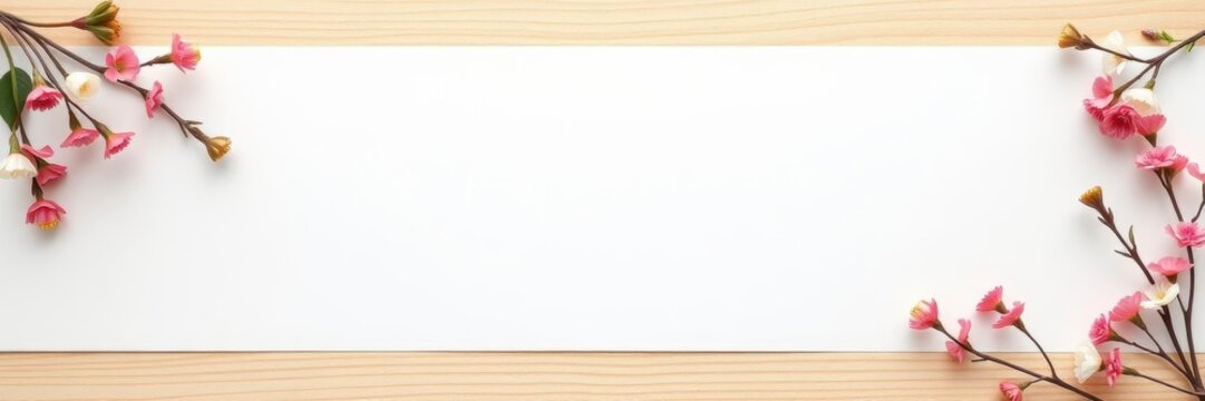 Horizontal greeting card mockup template with blank space for custom design, ideal for showcasing card designs, greeting card, template