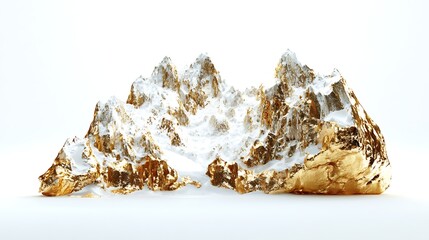 gold nugget as a financial asset isolated on white background