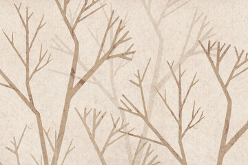 Abstract Bare Tree Branches Illustration.