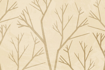 Obraz premium Abstract Bare Tree Branches Illustration.