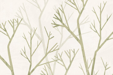 Fototapeta premium Abstract Bare Tree Branches Illustration.