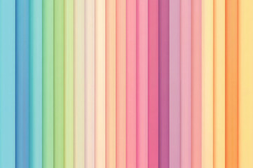 Obraz premium a vertical arrangement of vibrant pastel stripes blending pink orange yellow green and blue for a bright effect 