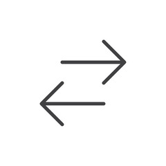 Arrows left and right icon Vector logo set flat