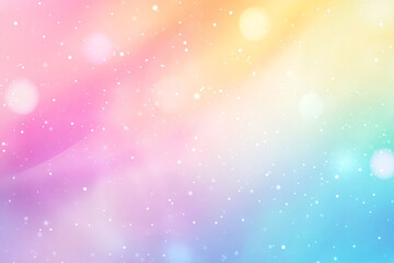 a soft pastel gradient with glowing light and scattered sparkles blending pink blue and yellow in a dreamy style
