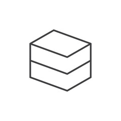 Box icon Vector logo set flat