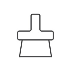 Brush icon Vector logo set flat