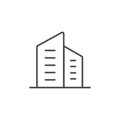Building icon Vector logo set flat