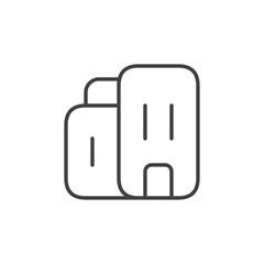 Obraz premium Building icon Vector logo set flat