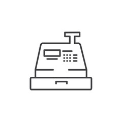 Cashier machine icon Vector logo set flat