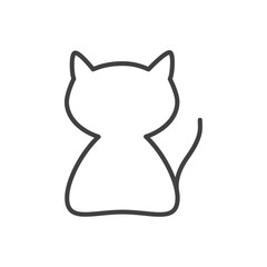 Cat icon Vector logo set flat