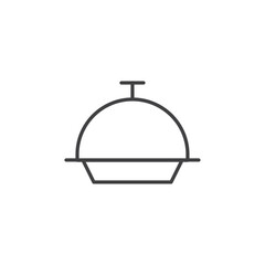 Cloche food icon Vector logo set flat