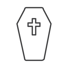 Obraz premium Coffin icon Vector logo set flat
