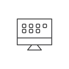 Desktop icon Vector logo set flat