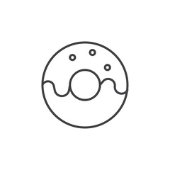 Donut icon Vector logo set flat