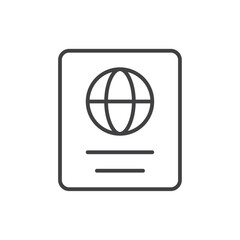 Passport icon Vector logo set flat