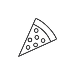 Pizza slice icon Vector logo set flat