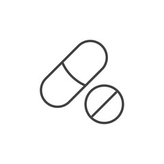 Pill icon Vector logo set flat