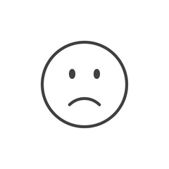Sad icon Vector logo set flat
