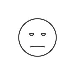 Sad icon Vector logo set flat