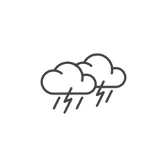 Stormy wheather icon Vector logo set flat