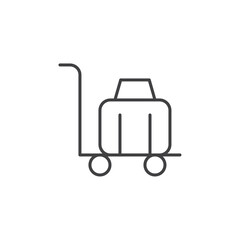 Suitcase transport icon Vector logo set flat