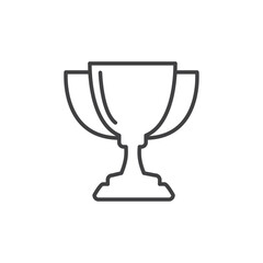 Trophy icon Vector logo set flat