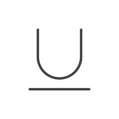 Underline icon Vector logo set flat