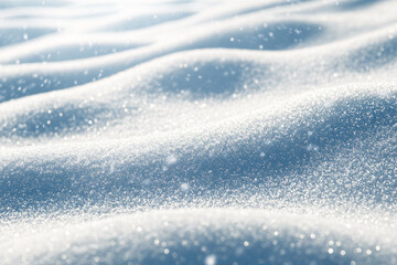 Obraz premium Close-up of sparkling white snowdrifts glistening under soft sunlight creating a serene and tranquil winter scene 