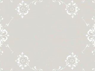 Plaster background with intricate floral pattern in white and grey tones, surface, backdrop, design